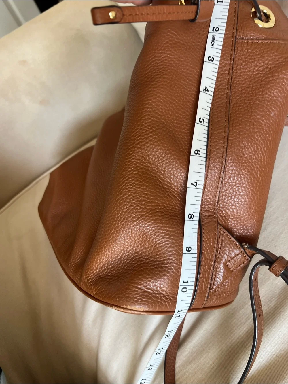 Michael Kors Brown Leather Backpack